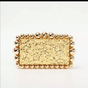 Gold Cult Gaia Eos Beaded Acrylic Box Clutch Bag